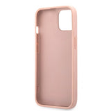 Guess iPhone 13 Mini Deksel Hot Stamp Metal Logo Rosa