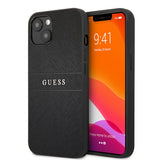 Guess iPhone 13 Mini Deksel Hot Stamp Metal Logo Svart