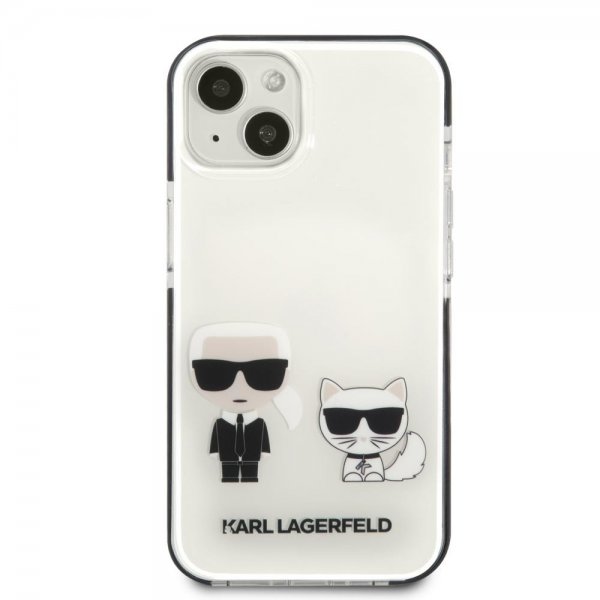 Karl Lagerfeld iPhone 13 Mini Deksel Karl & Choupette Hvit