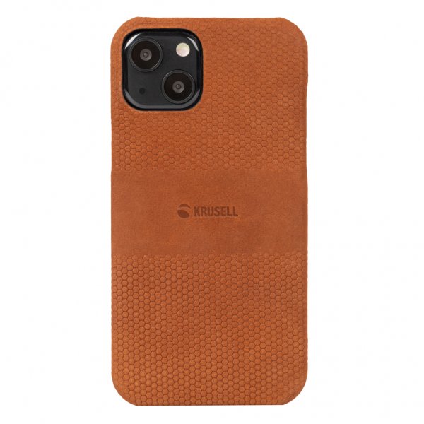 Krusell iPhone 13 Mini Deksel Leather Cover Cognac