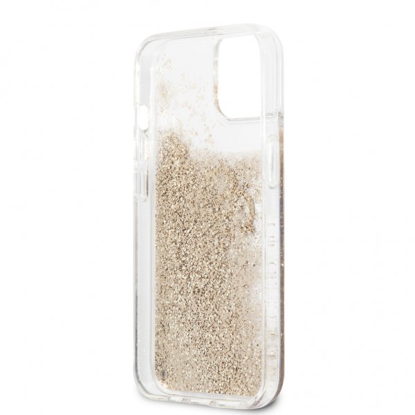 Guess iPhone 13 Mini Deksel Liquid Glitter Gull
