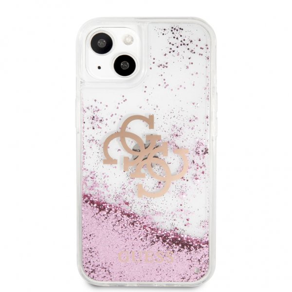Guess iPhone 13 Mini Deksel Liquid Glitter Rosa