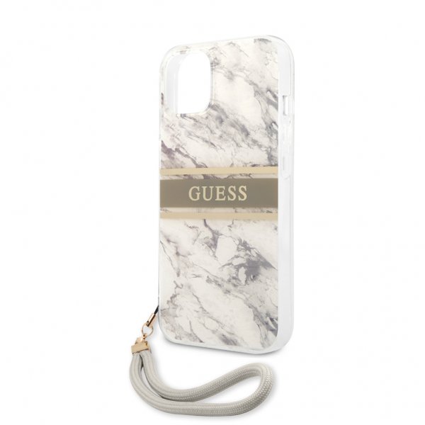 Guess iPhone 13 Mini Deksel Marble Design Stripe Grå