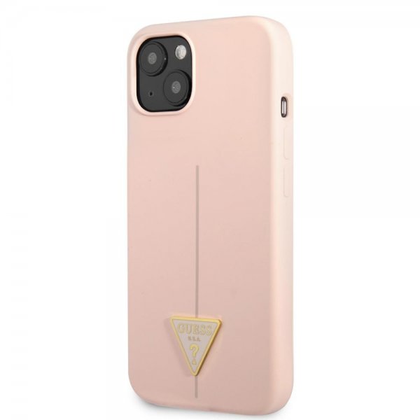 Guess iPhone 13 Mini Deksel Metal Triangle Rosa