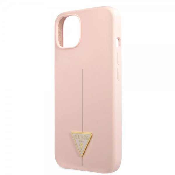 Guess iPhone 13 Mini Deksel Metal Triangle Rosa