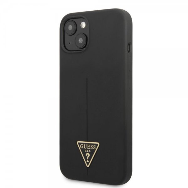 Guess iPhone 13 Mini Deksel Metal Triangle Svart