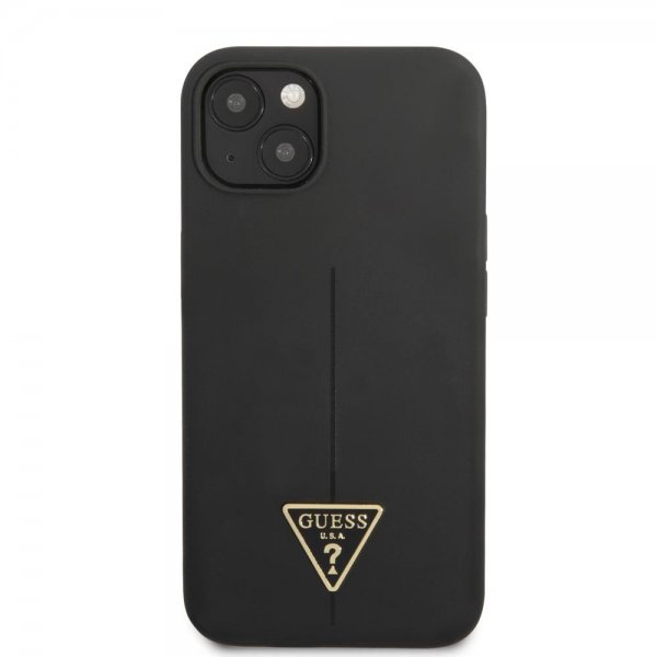 Guess iPhone 13 Mini Deksel Metal Triangle Svart