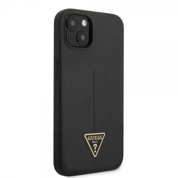 Guess iPhone 13 Mini Deksel Metal Triangle Svart