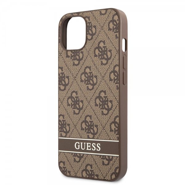 Guess iPhone 13 Mini Deksel Printed Stripe Bottom Brun