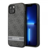 Guess iPhone 13 Mini Deksel Printed Stripe Bottom Grå