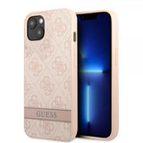 Guess iPhone 13 Mini Deksel Printed Stripe Bottom Rosa