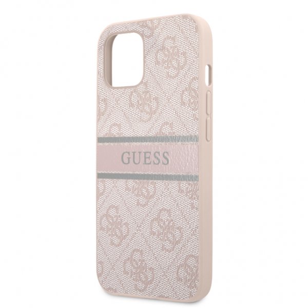 Guess iPhone 13 Mini Deksel Printed Stripe Rosa