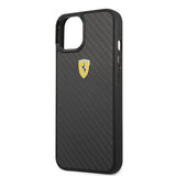 Ferrari iPhone 13 Mini Deksel Real Carbon Metal Logo Svart