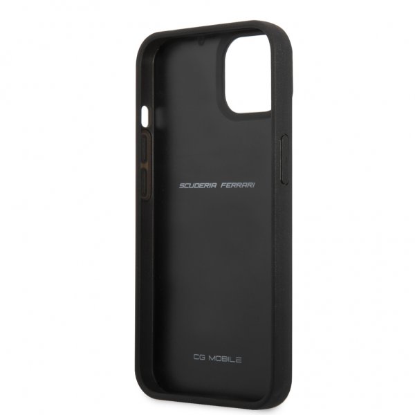 Ferrari iPhone 13 Mini Deksel Real Carbon Metal Logo Svart