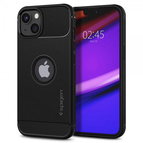 Spigen iPhone 13 Mini Deksel Rugged Armor Matte Black