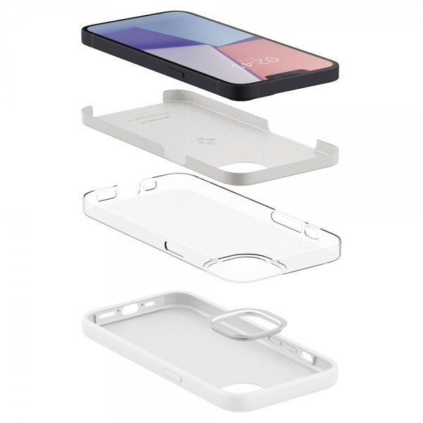 Spigen iPhone 13 Mini Deksel Silicone Fit Hvit