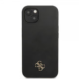 Guess iPhone 13 Mini Deksel Silicone Metal Logo 4G Svart