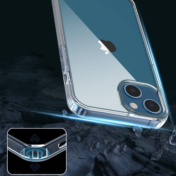 Rvelon iPhone 13 Mini Deksel Støtsikker Transparent
