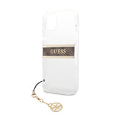 Guess iPhone 13 Mini Deksel Stripe Charm Brun