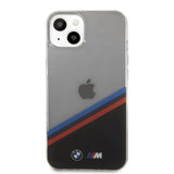 BMW iPhone 13 Mini Deksel Tricolor Stripe Transparent Svart