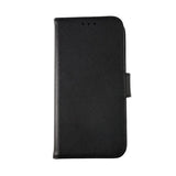 Rvelon iPhone 13 Etui Ekte skinn Kortlommer Svart