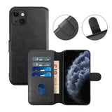 Rvelon iPhone 13 Etui Detachable Wallet Case Svart