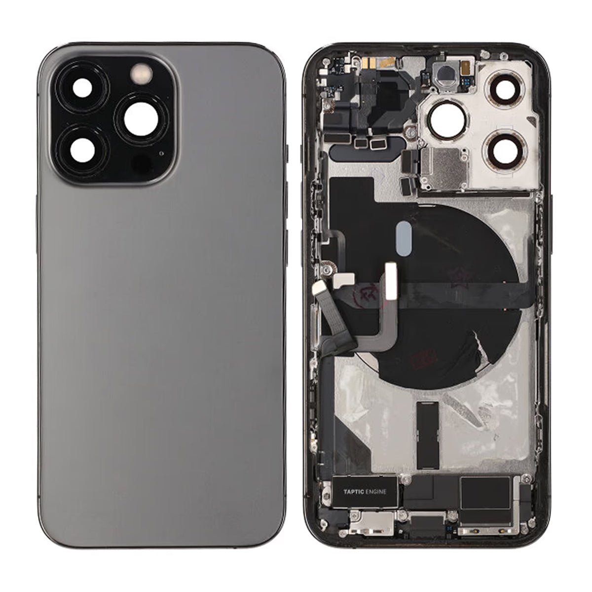 iPhone 13 Pro bakside med komplett ramme - Svart