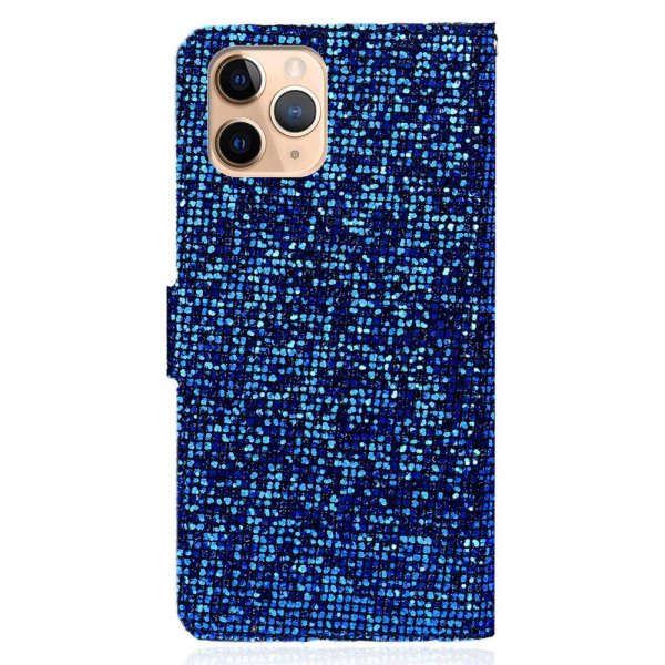 iPhone 13 Pro Etui Glitter Stripe Blå