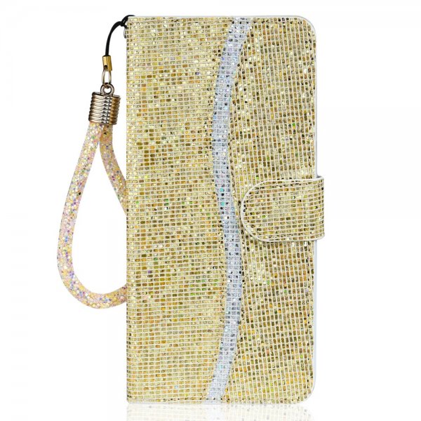 iPhone 13 Pro Etui Glitter Stripe Gull