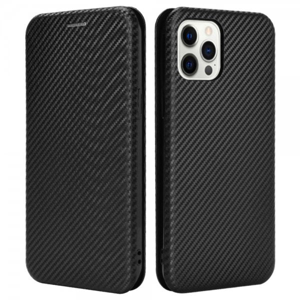 iPhone 13 Pro Etui Karbonfibertekstur Svart