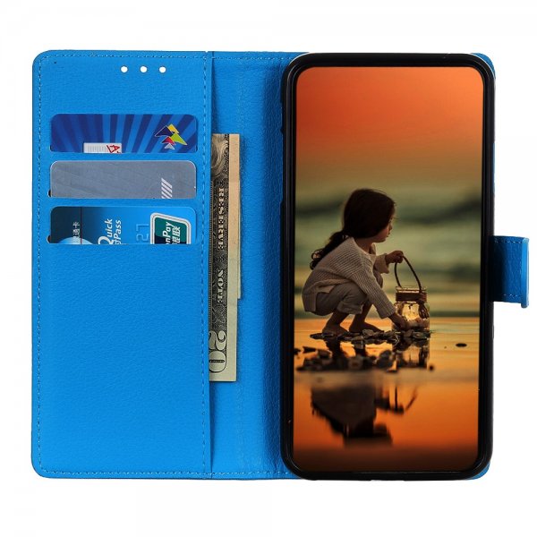 Nordic Covers iPhone 13 Pro Etui Litchi Blå