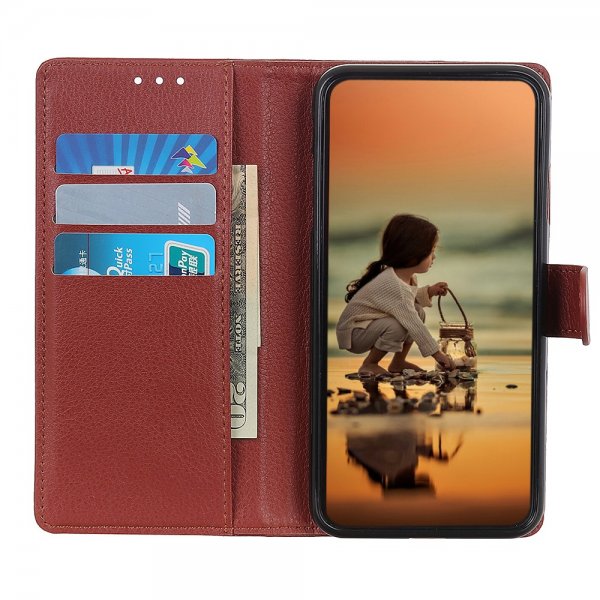 Nordic Covers iPhone 13 Pro Etui Litchi Brun