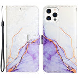 iPhone 13 Pro Etui Marmor Hvit Lilla
