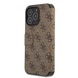 Guess iPhone 13 Pro Etui Metal Logo Brun
