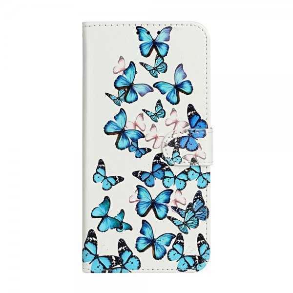 iPhone 13 Pro Etui Motiv Blå Sommerfugler