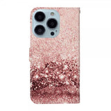 iPhone 13 Pro Etui Motiv Rosa Glitter
