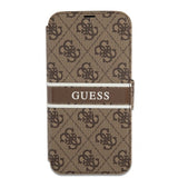 Guess iPhone 13 Pro Etui Printed Stripe Brun