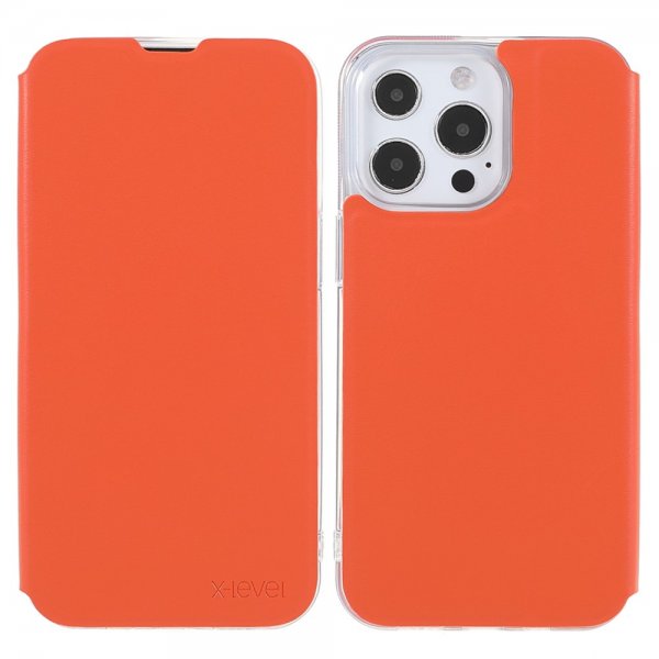 X-Level iPhone 13 Pro Etui Shandoo Series Oransje