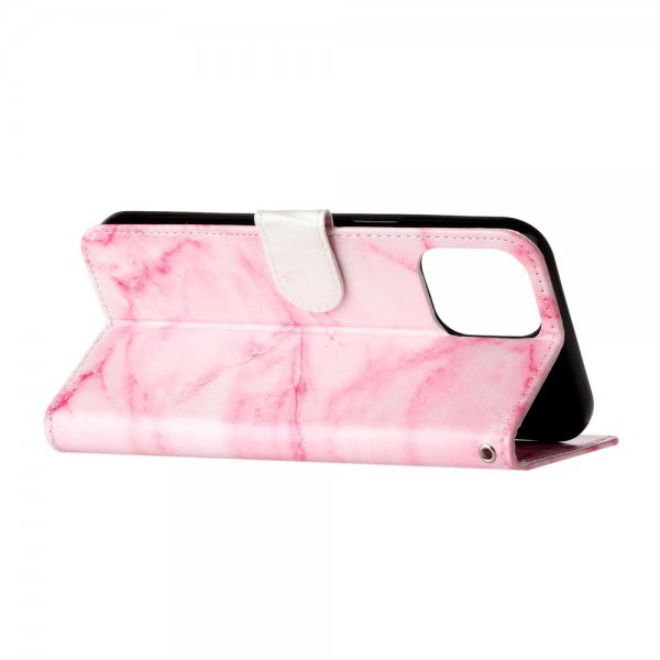 iPhone 13 Pro Max Etui Motiv Rosa Marmor