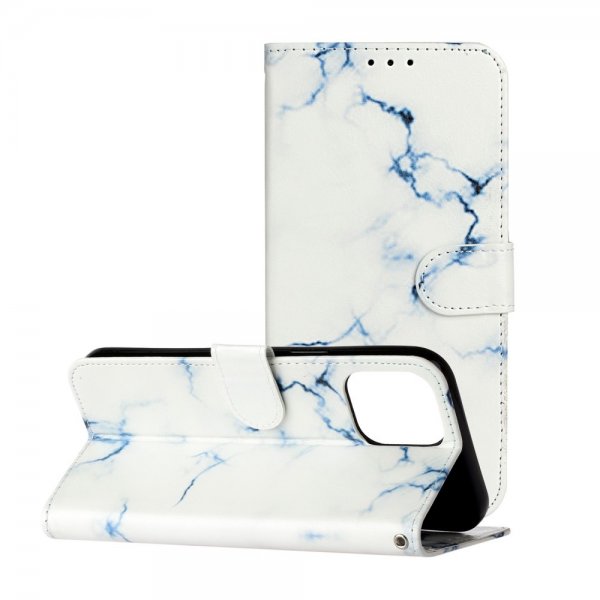 iPhone 13 Pro Max Etui Motiv Vit Marmor