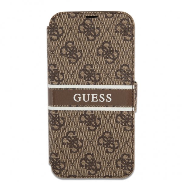 Guess iPhone 13 Pro Max Etui Printed Stripe Brun