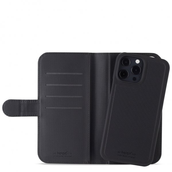 holdit iPhone 13 Pro Max Etui Wallet Case Magnet Svart