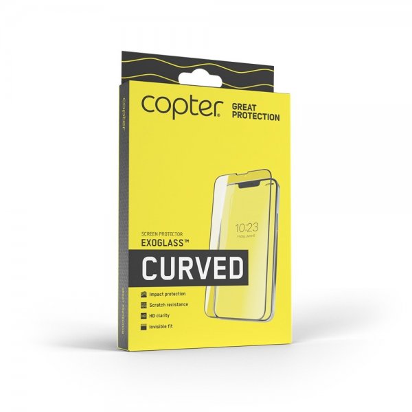 Copter iPhone 13 Pro Max/iPhone 14 Plus Skjermbeskytter Exoglass Curved