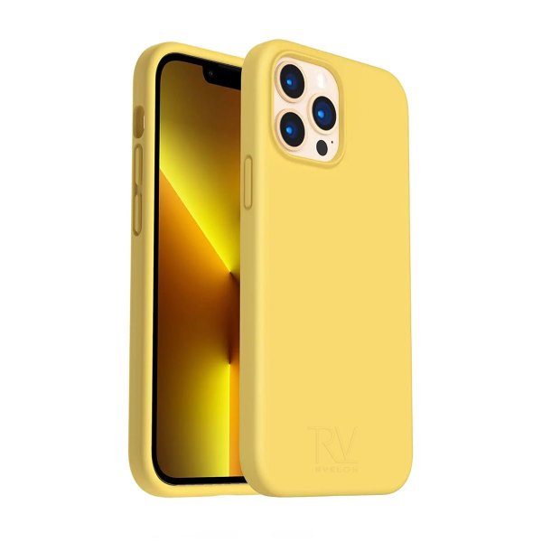 Rvelon iPhone 13 Pro Max Deksel Silikon Gul
