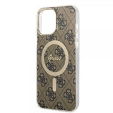 Guess iPhone 13 Pro Max Deksel 4G Pattern MagSafe Brun
