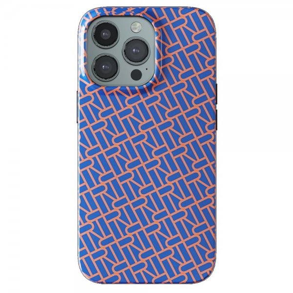 Richmond & Finch iPhone 13 Pro Max Deksel Blue Apricot RF Logo