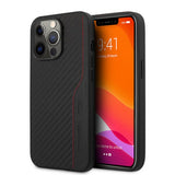 AMG iPhone 13 Pro Max Deksel Carbon Effect Stitching Svart