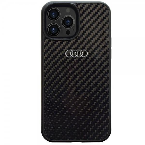 Audi iPhone 13 Pro Max Deksel Carbon Fiber Svart