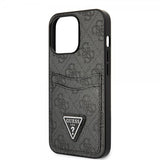 Guess iPhone 13 Pro Max Deksel Double Cardslot Metal Triangle Svart