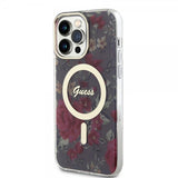 Guess iPhone 13 Pro Max Deksel Flower MagSafe Kaki